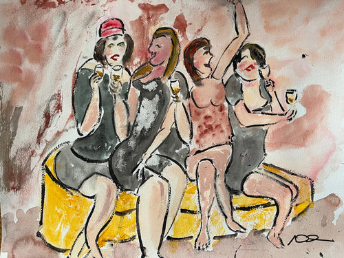 Fyra festglada kvinnor - Four festive women