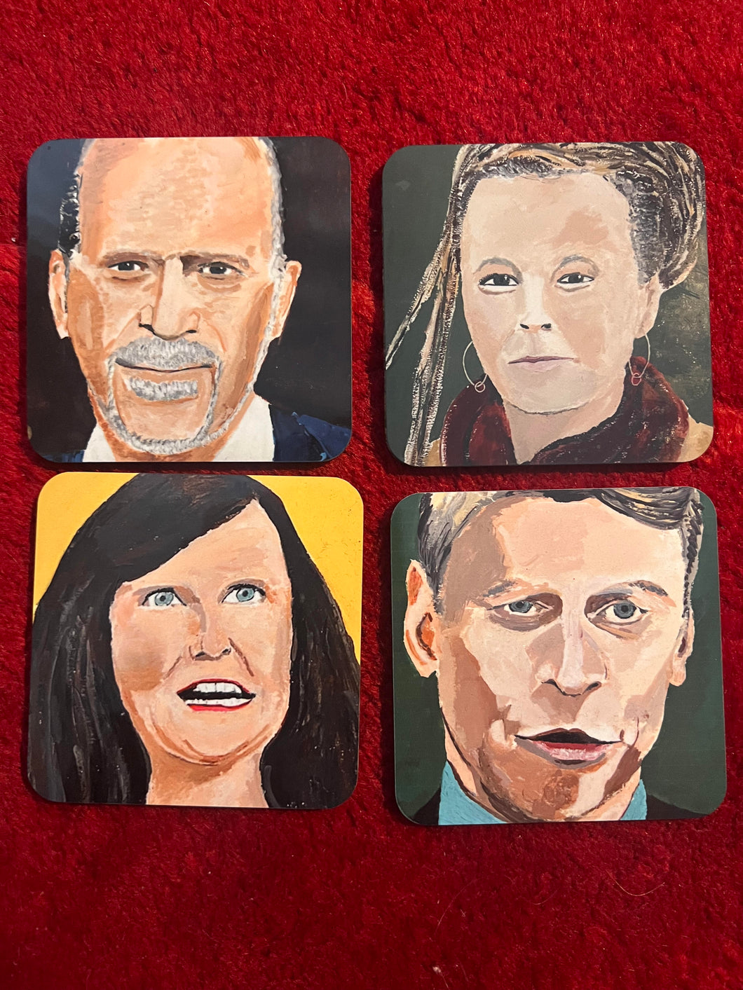 Coaster set of 4 environmental politicians
