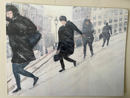 Snöoväder i innerstan (Snowstorm in the city)