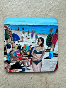 Coaster "Stranddag i juli (On the beach in july)"