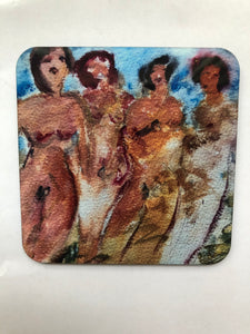 Coaster "Fyra kvinnor på stranden"