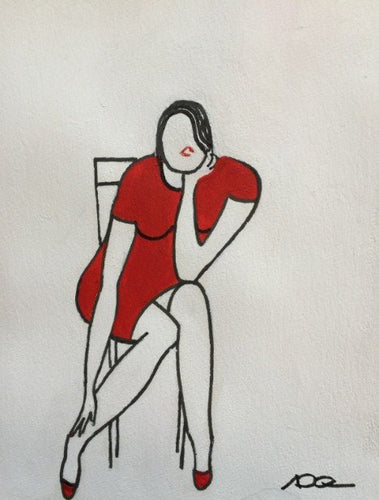 Kvinna på stol (Women on a chair)