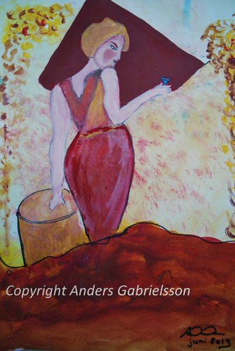 Kvinna med sherryglas (Women with a sherry glass)