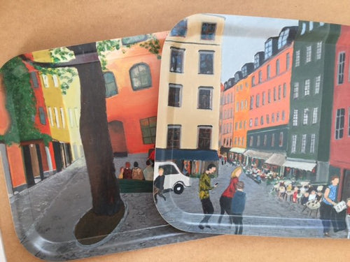 Tray motiv av Gamla stan.