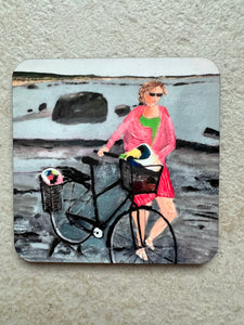 Coaster "På hemväg från stranden (On the way home after beach)"