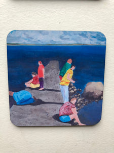 Coaster "Krabbfiske vid bryggan"