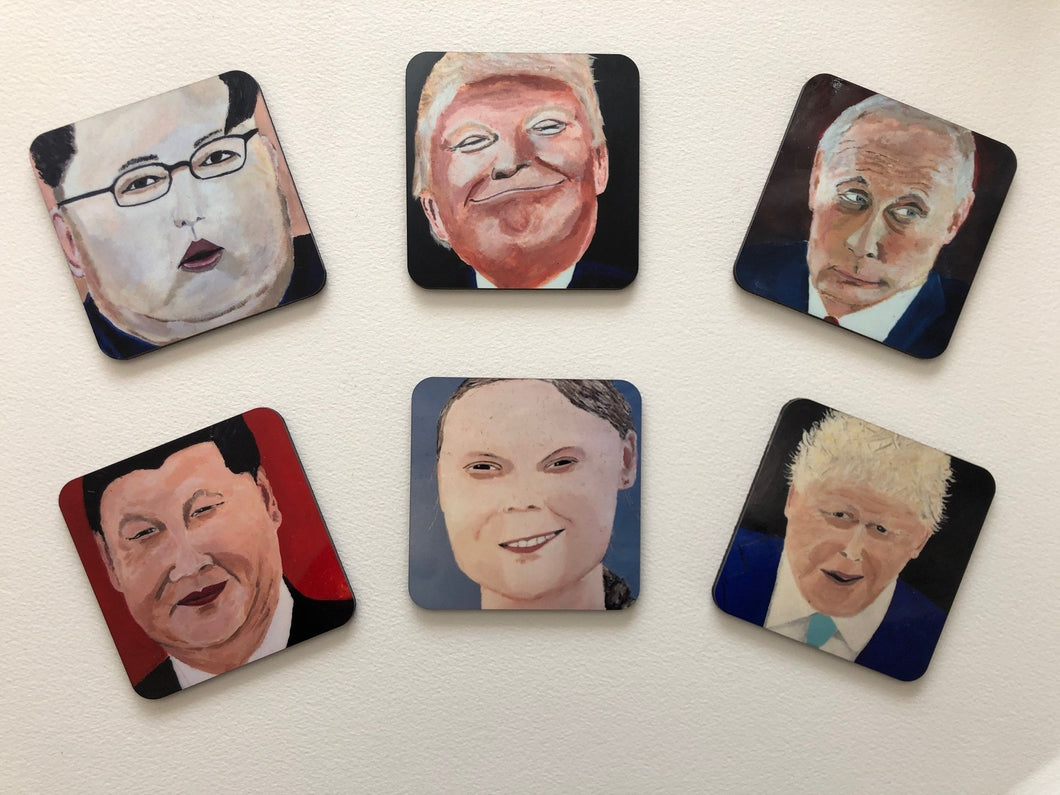 Coaster set of international politicians 3