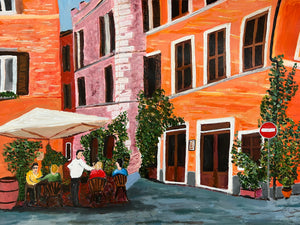 Original painting "Le petit café" (Såld)