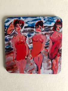 Coaster "Tre kvinnor på stranden 2 (Three women at the beach 2)"