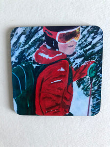 Coaster "I skidspåret (Cross- country skiing)"