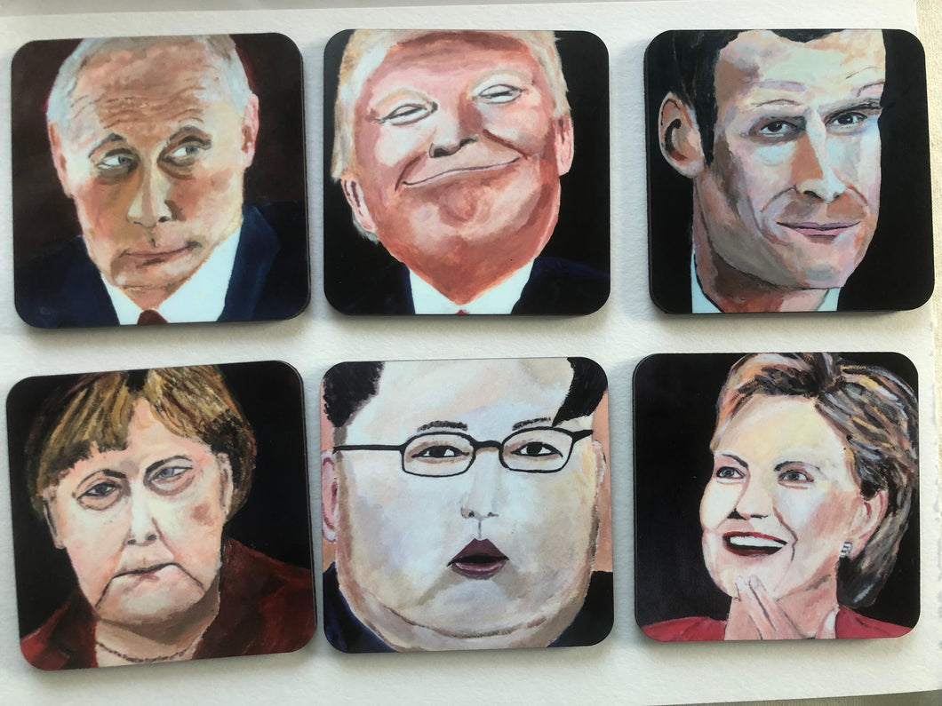 Coaster set of international politicians 2