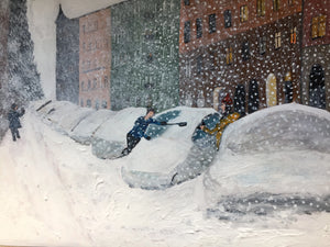 Original painting "Skrapar bilen"