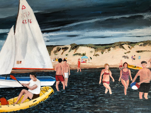 Sommarliv på stora stranden SÅLD