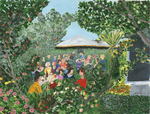 Original painting "Trädgårdscafé 2"